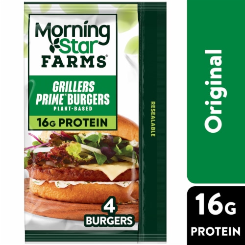 MorningStar Farms® Grillers Prime Veggie Burgers Perspective: front