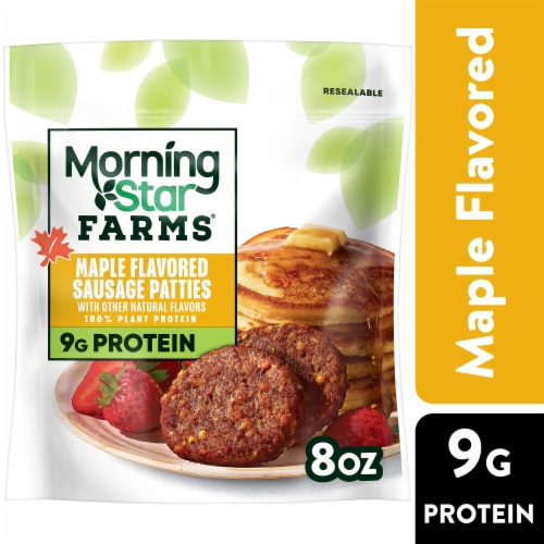 MorningStar Farms Veggie Breakfast Maple Flavored Meatless Sausage Patties Perspective: front