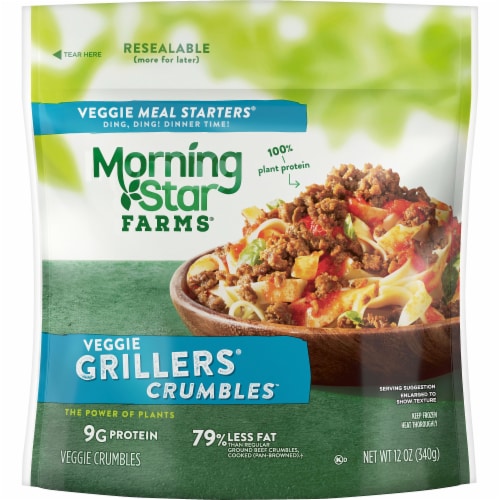 MorningStar Farms Veggie Meal Starters Crumbles Perspective: front