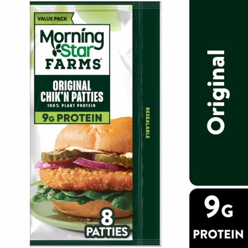 MorningStar Farms® Original Value Pack Plant Based Chik'n Patties Perspective: front