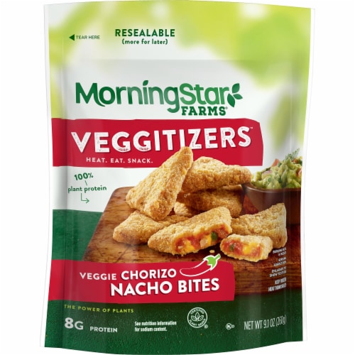 MorningStar Farms Veggitizers Chorizo Nacho Nacho Bites Perspective: front