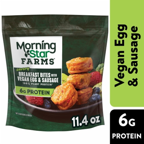 MorningStar Farms® Original Veggie Breakfast Bites with Vegan Egg and Sausage Perspective: front