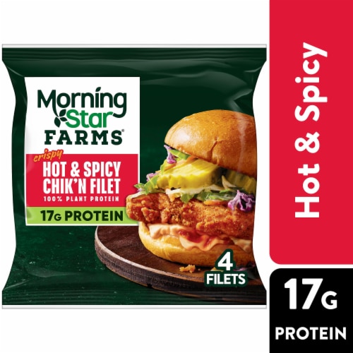 MorningStar Farms Incogmeato Hot and Spicy Meatless Chicken Filets Perspective: front