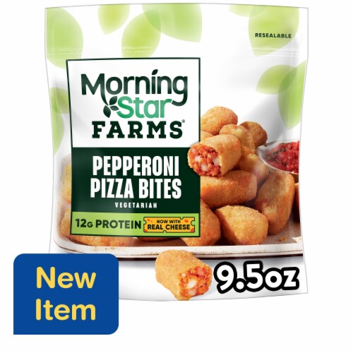 MorningStar Farms® Pepperoni Vegetarian Pizza Bites Perspective: front