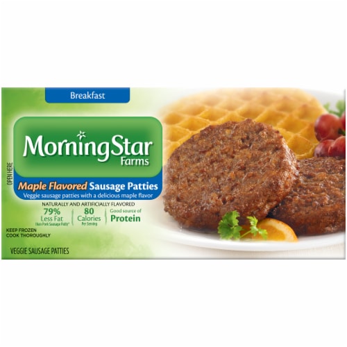 MorningStar Farms Maple Flavored Meatless Sausage Patties Perspective: front