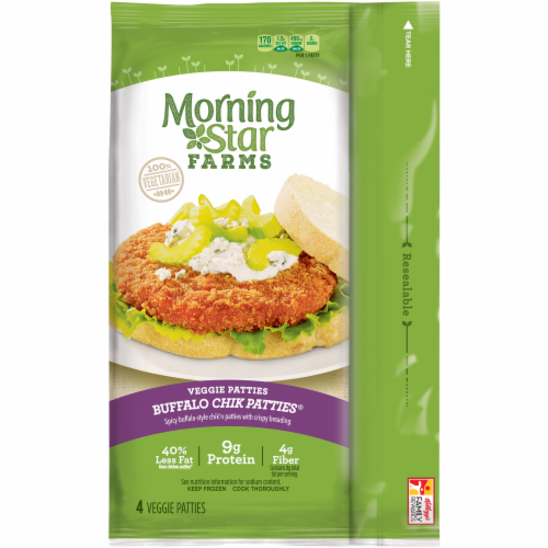 MorningStar Buffalo Chik Patties Perspective: front
