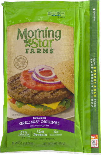 MorningStar Farms Grillers Original Veggie Burger Perspective: front
