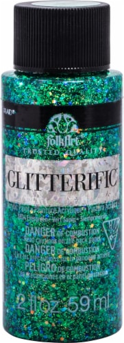 Plaid® FolkArt® Glitterific Glitter Paint - Evergreen Perspective: front