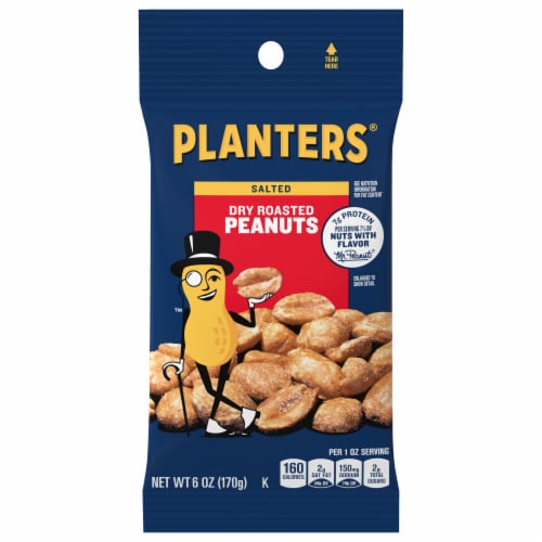 Planters Dry Roasted Peanuts Perspective: front