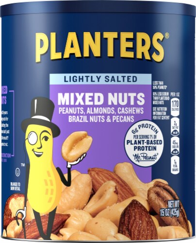 Planters Lightly Salted Mixed Nuts Perspective: front