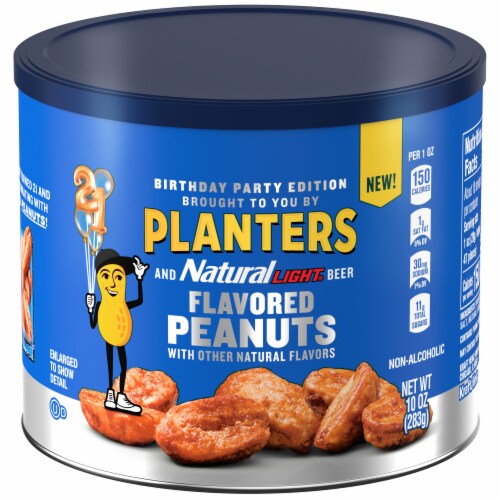 Planters Natural Light Beer Flavored Peanuts Perspective: front