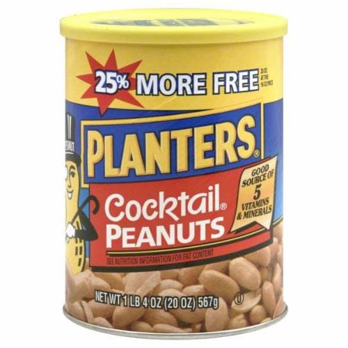 Planters Cocktail Peanuts Perspective: front