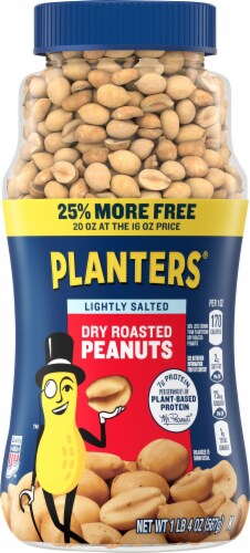 Planters® Lightly Salted Dry Roasted Peanuts Perspective: front