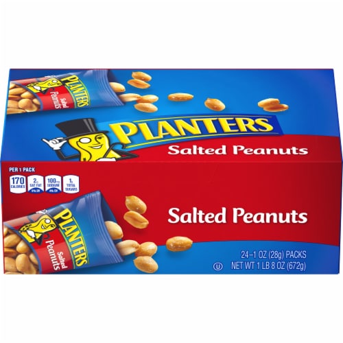 Planters Salted Peanuts 24 Count Perspective: front