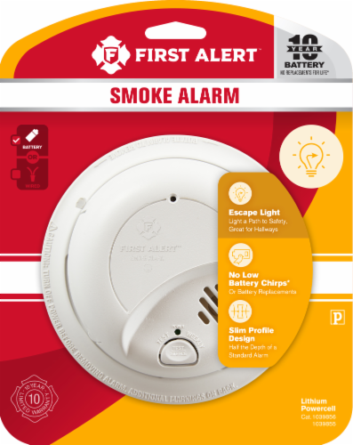 First Alert Smoke Alarm Perspective: front