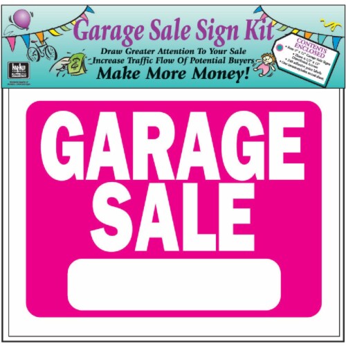 Hy-Ko Sign, Garage Sale Kit KIT-13, 1 - Kroger