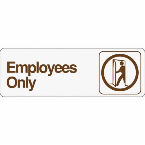 Hy-Ko Deco Series Plastic Sign, Employees Only D-2 Perspective: front
