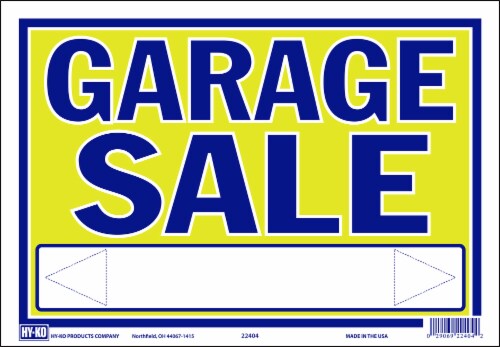 Hy-Ko Neon Garage Sale Sign Perspective: front