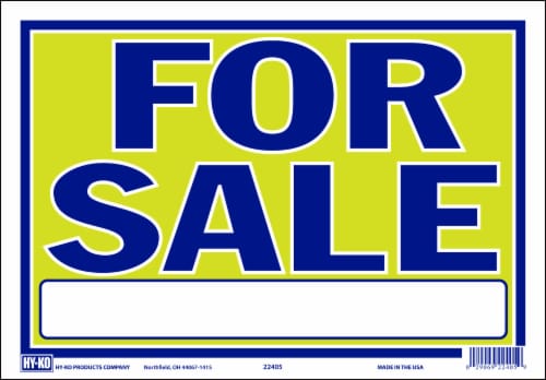 Hy-Ko Neon For Sale Sign Perspective: front