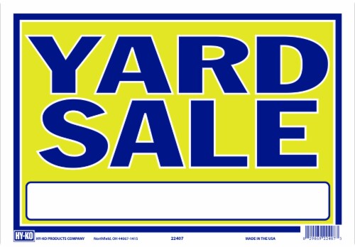 Hy-Ko Neon Yard Sale Sign Perspective: front