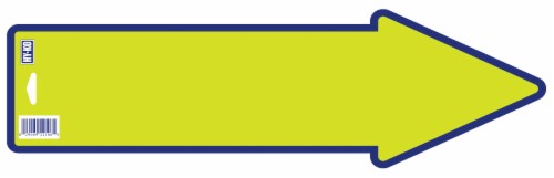 Hy-Ko Neon Paperboard Arrow - Blue/Yellow Perspective: front