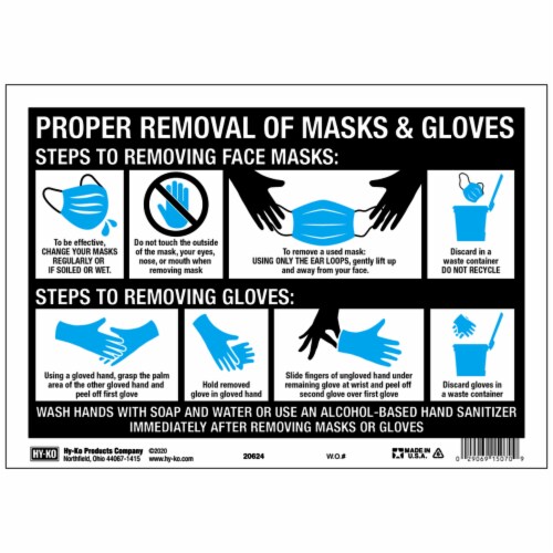 Hy-Ko English Black Health Safety Sign 8.5 in. H x 12 in. W