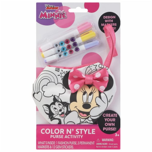 Disney Junior Minnie Mouse Color N' Style Purse Activity Perspective: front