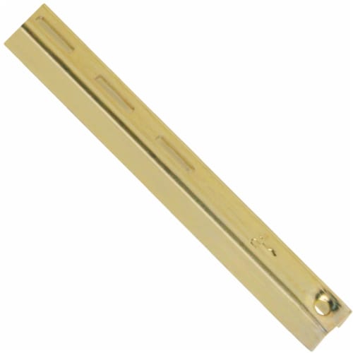 Knape & Vogt 80 Series 36 In. Brass Adjustable Shelf Standard 80 BR 36 Perspective: front