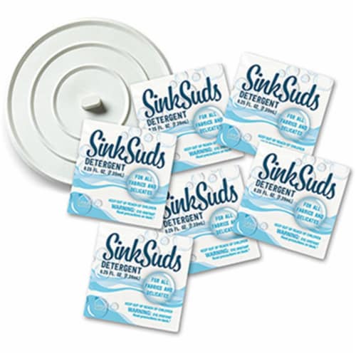 Lewis N Clark 160040 Sinksuds Liquid Detergent with Stopper, Pack of 6 Perspective: front