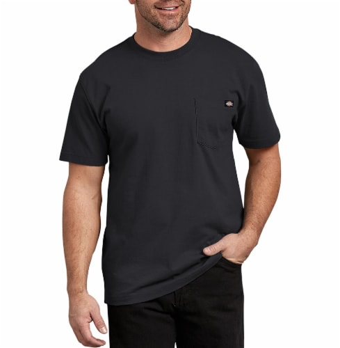 Dickies Men’s Heavyweight Short Sleeve T-Shirt - Black Perspective: front