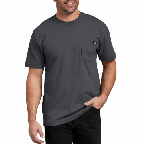 Dickies Men’s Heavyweight Short Sleeve T-Shirt - Charcoal Perspective: front
