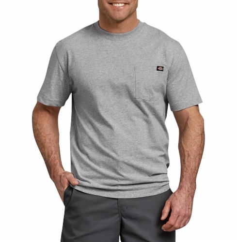 Dickies Men’s Heavyweight Short Sleeve T-Shirt - Heather Gray Perspective: front