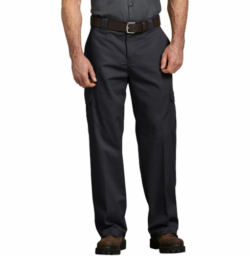 Dickies Men's Relaxed Fit Straight Leg Twill Cargo Pants - Black, 34 x ...