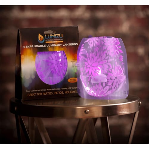 Modgy LUM3018 Lumizu Expandable Luminary Lantern Lila Magenta Perspective: front