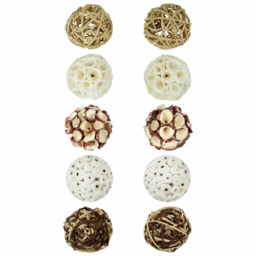 Blue Donuts Decorative Balls for Bowls Centerpiece Assorted Wicker Ball ...