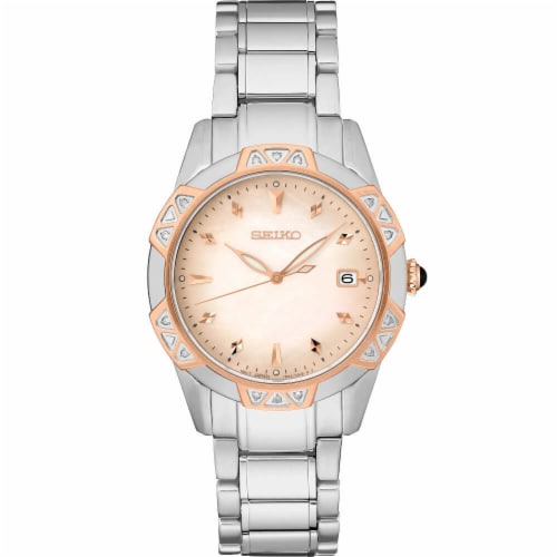 Seiko SKK730 Diamond Quartz White Rose Gold Stainless Steel 33.2mm 1 Mariano s