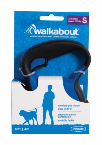 Petmate Walkabout Blue Plastic Retractable Leash Small - Total Qty: 1 ...