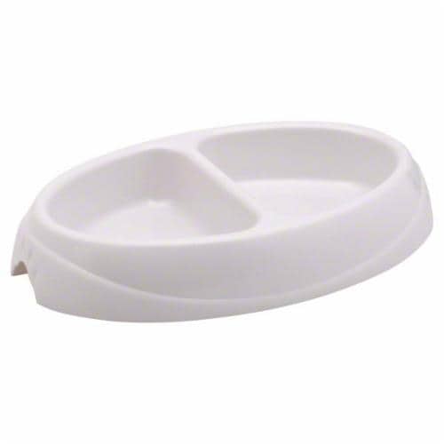 Petmate Ultra Lightweight Small Double Dinner Bowl Perspective: front