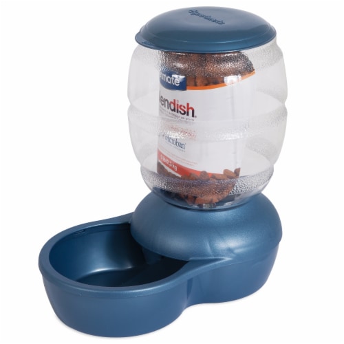 Petmate Replendish Blue Pet Feeding Dispenser Perspective: front