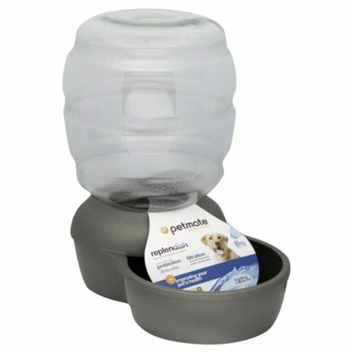 Petmate Waterer Replendish Grey 4g Perspective: front