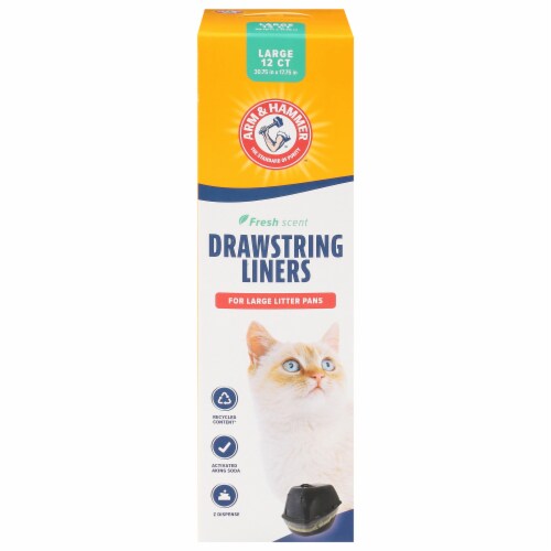 Arm & Hammer™ Large Drawstring Litter Pan Liners Perspective: front