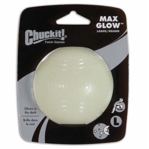 Chuckit!® Max Glow Large Ball Dog Toy Perspective: front