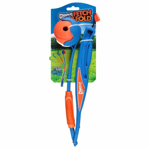 Chuckit Fetch & Fold Launcher Med Ball Perspective: front