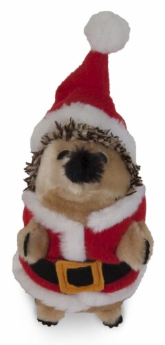 Petmate Hedgehog Santa Dog Toy Perspective: front