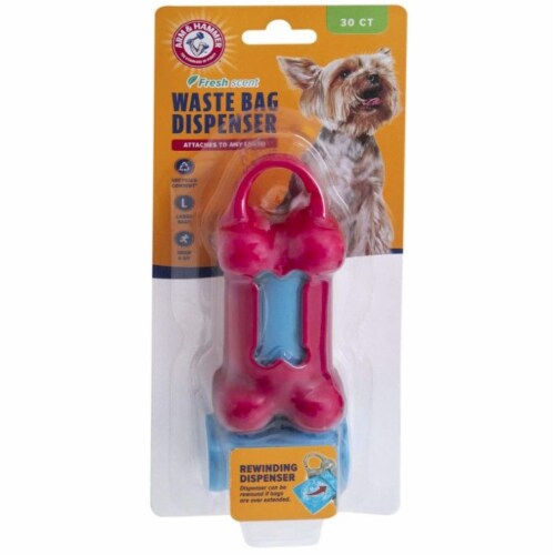Arm And Hammer Waste Bag Bone Dispenser Assorted Colors Perspective: front