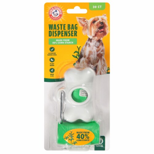 Arm & Hammer™ Dispenser and Waste Bags Perspective: front