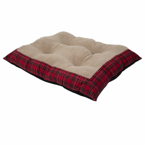 Aspen Pet Plaid Tufted Dog Bed Perspective: front