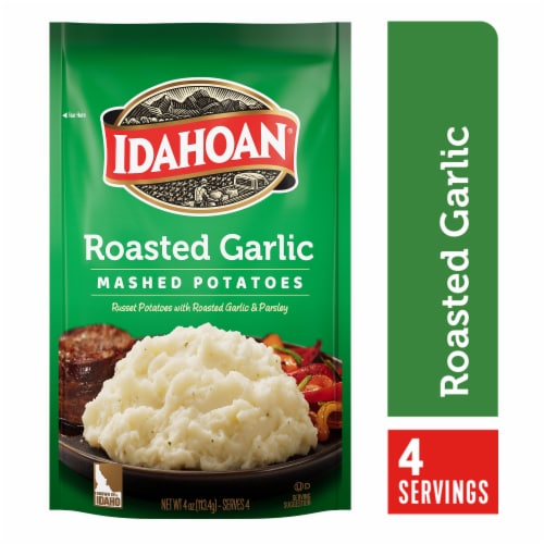 Idahoan® Roasted Garlic Mashed Potatoes Perspective: front