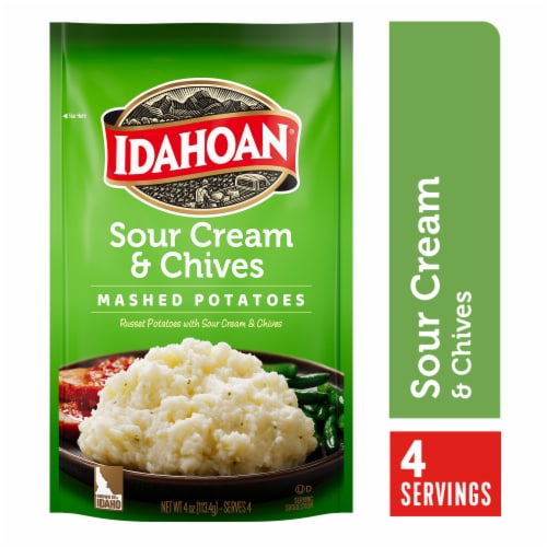 Idahoan® Sour Cream & Chives Mashed Potatoes Perspective: front