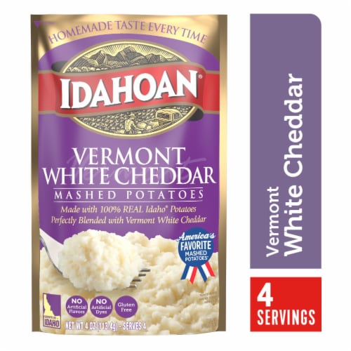 Idahoan Vermont White Cheddar Mashed Potatoes Perspective: front